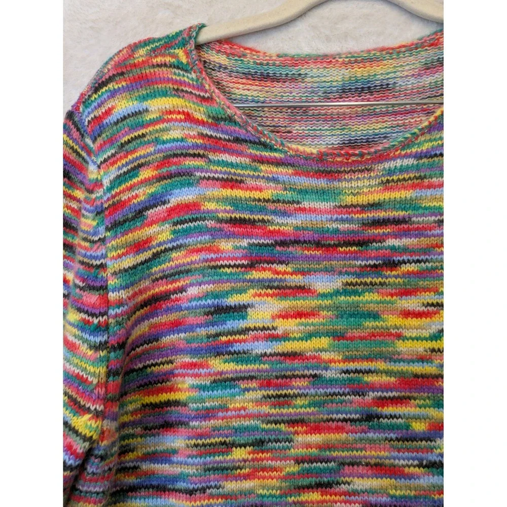 Unbranded‎ Sweater Women's M Multi-Color Space Dye Rainbow Knit